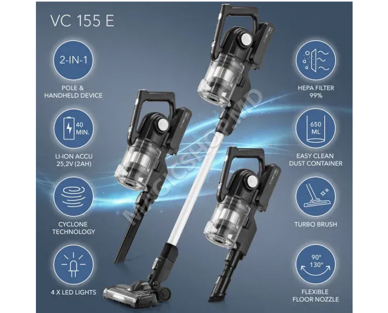 Портативный пылесос (черный) TROTEC VC155E